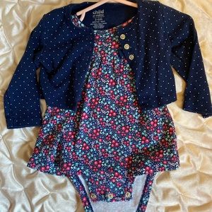 Child of Mine Dress and Cardigan- Size 3-6M